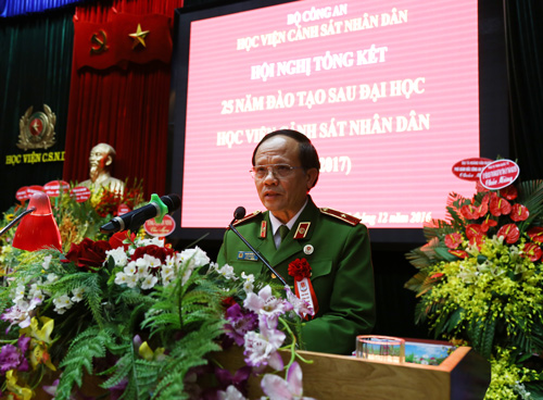 Thiếu tướng, PGS.TS Phạm Ngọc Hà, Phó Giám đốc Học viện CSND tổng kết 25 năm đào tạo sau đại học của Học viện CSND